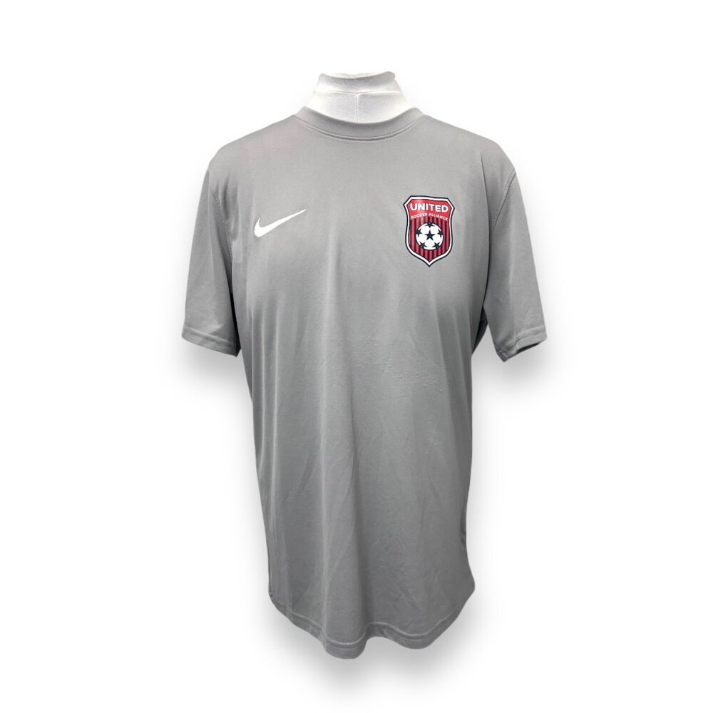 Nike Dri-Fit United Soccer Alliance Mens T-Shirt Gray Short Sleeve Size L